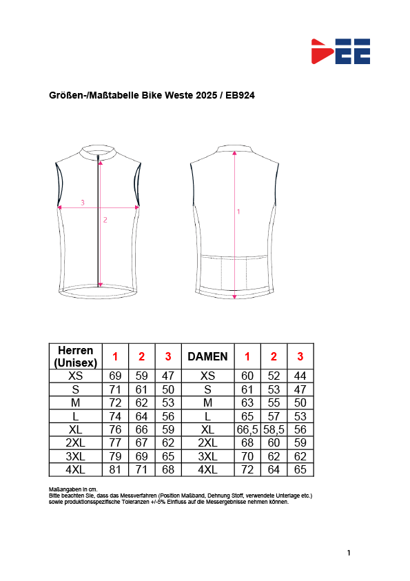 Bike Weste 2025